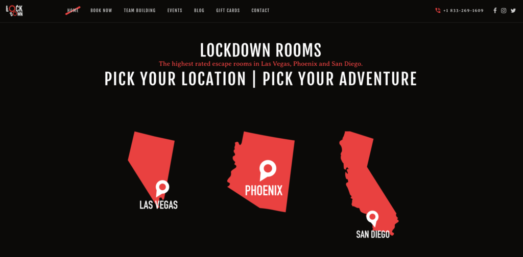 Las Vegas Website Design Lockdown Rooms